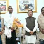 एशियन गेम्स के कांस्य पदक विजेता अनिमेष कुजूर ने मुख्यमंत्री साय से की मुलाकात